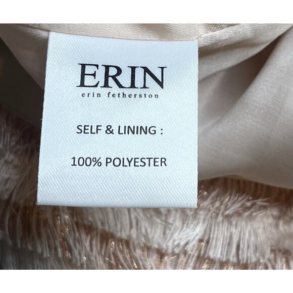 Erin By Erin Featherstone Tiered Fringe Mini Skirt Peach Size 4 NWTS - Picture 6 of 7